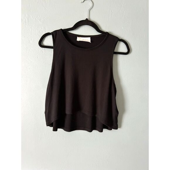 Cale women's black short active wear tank top size small - Picture 1 of 5